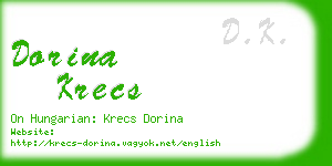 dorina krecs business card